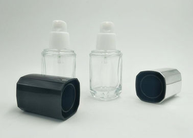 30ml 모자 화장용 포장을 가진 투명한 유리제 답답한 펌프 병