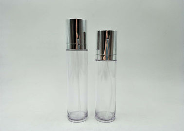 둥근 화장품 PETG 병 110ML/130ML 소성 물질 실크 로고 인쇄